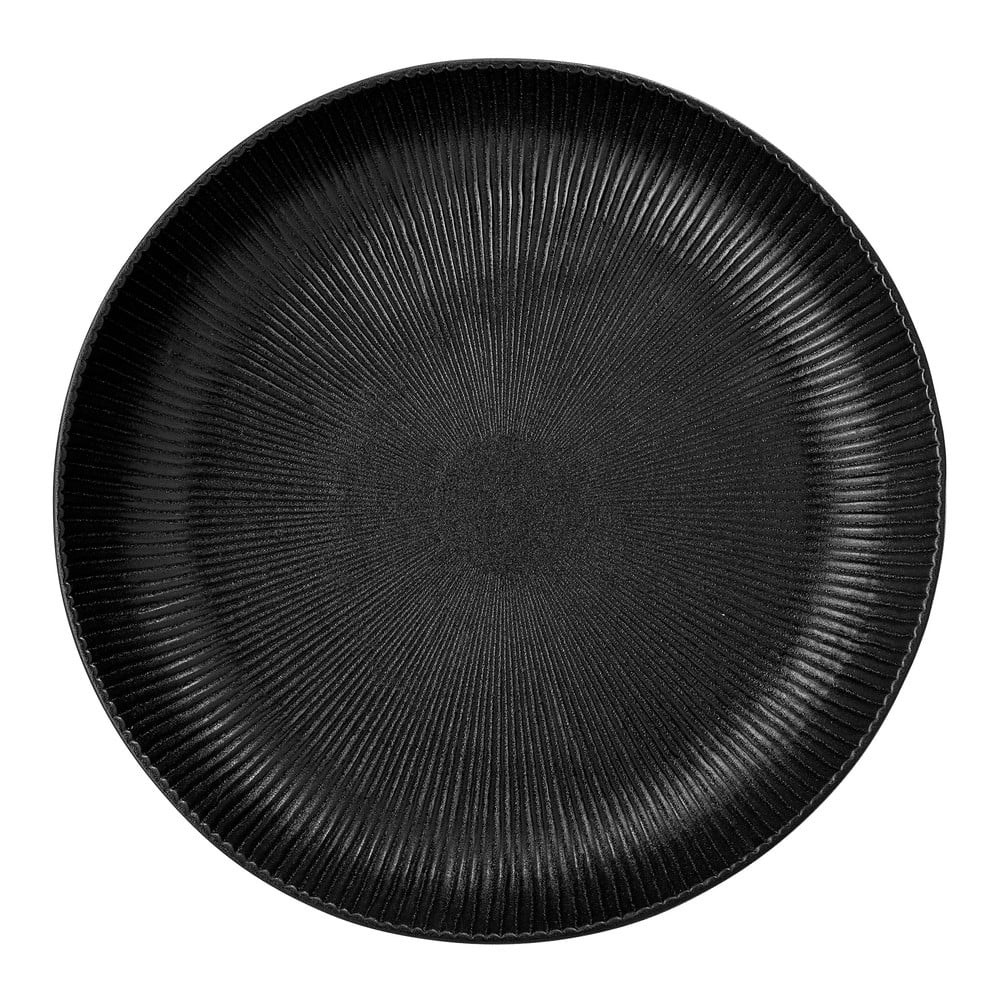 Bol din gresie ceramică bloomingville neri, ø 33 cm, negru