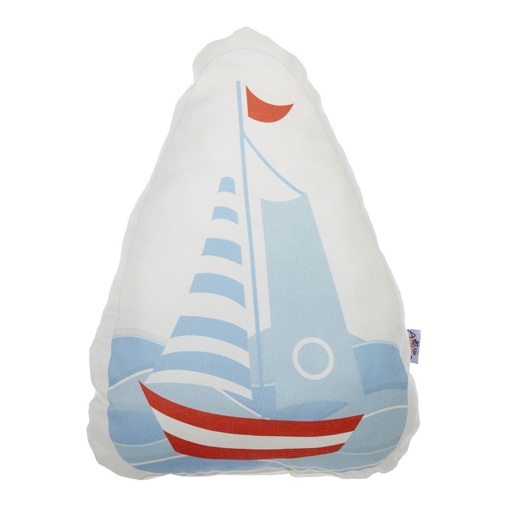 Pernă din amestec de bumbac pentru copii Mike & Co. NEW YORK Pillow Toy Boat, 30 x 37 cm bonami.ro imagine 2022