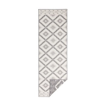 Covor adecvat pentru exterior bougari malibu, 80 x 350 cm, gri-crem