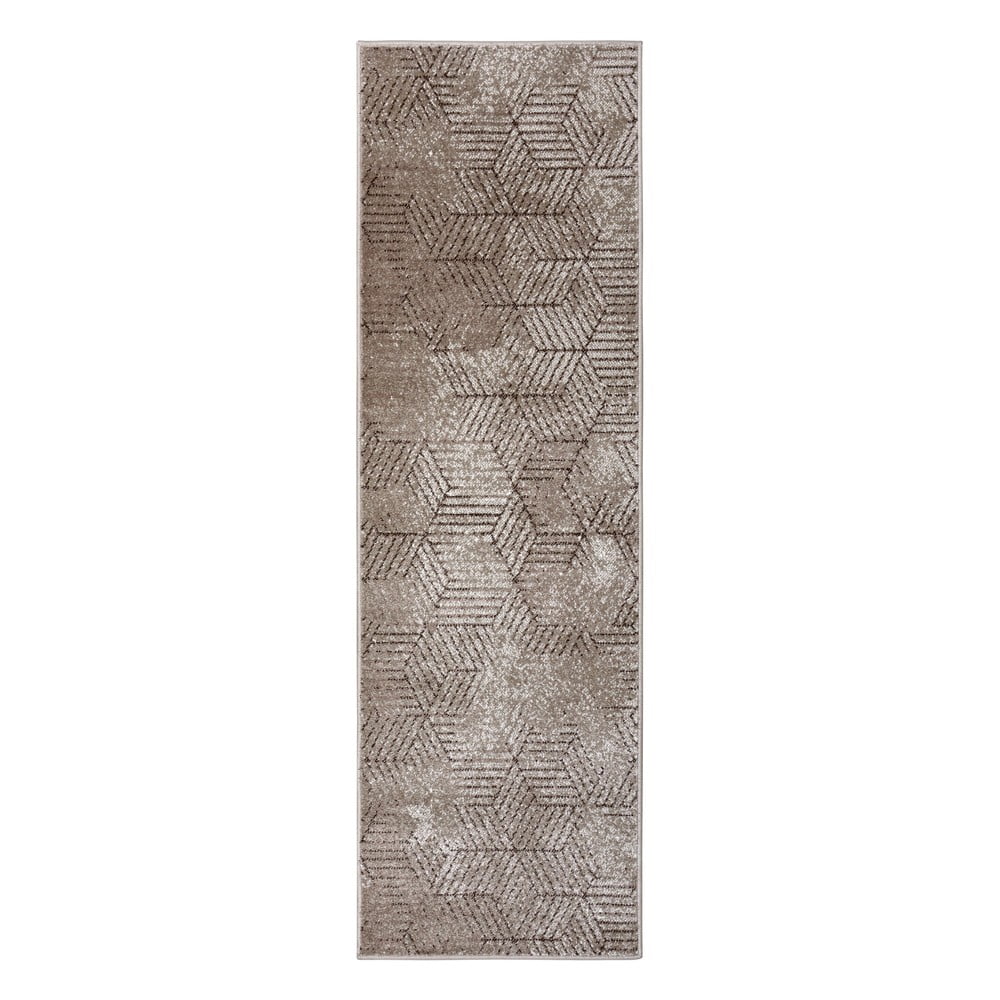 Poza Covor tip traversa Hanse Home Lux Polygon, 70x400 cm, maro