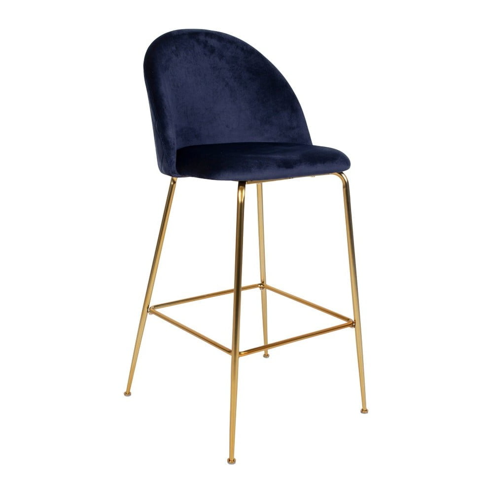 Set 2 scaune bar tapițate House Nordic Lausanne, albastru-arămiu albastru-arămiu imagine noua