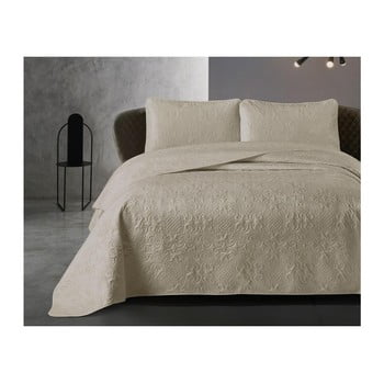 Cuvertură din micropercal cu 2 fețe de pernă dreamhouse velvet clara, 180 x 250 cm, bej