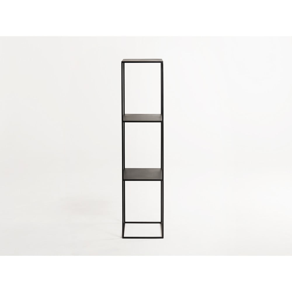 Bibliotecă metalică CustomForm Tensio, înălțime 140 cm, negru 140
