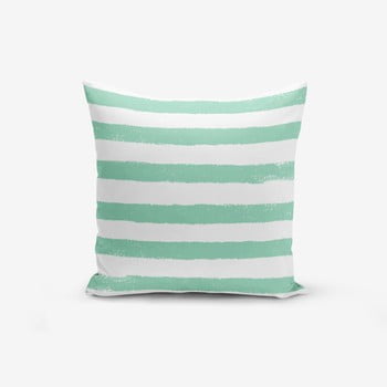 Față de pernă cu amestec din bumbac Minimalist Cushion Covers Su Green Striped Modern, 45 x 45 cm bonami.ro