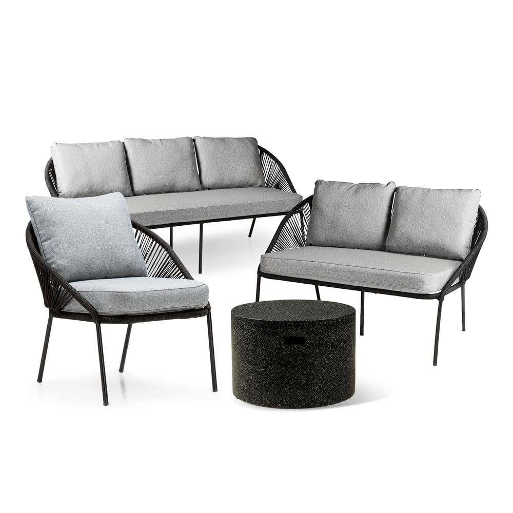 Set mobilier de grădină North cu masă, canapea cu 2 locuri și canapea cu 3 locuri Loris ø 60 cm Bonami Selection