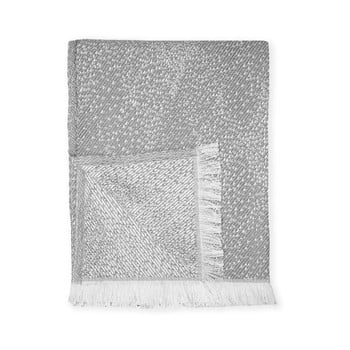 Pled din amestec de bumbac euromant dotty diamond, 140 x 180 cm, gri