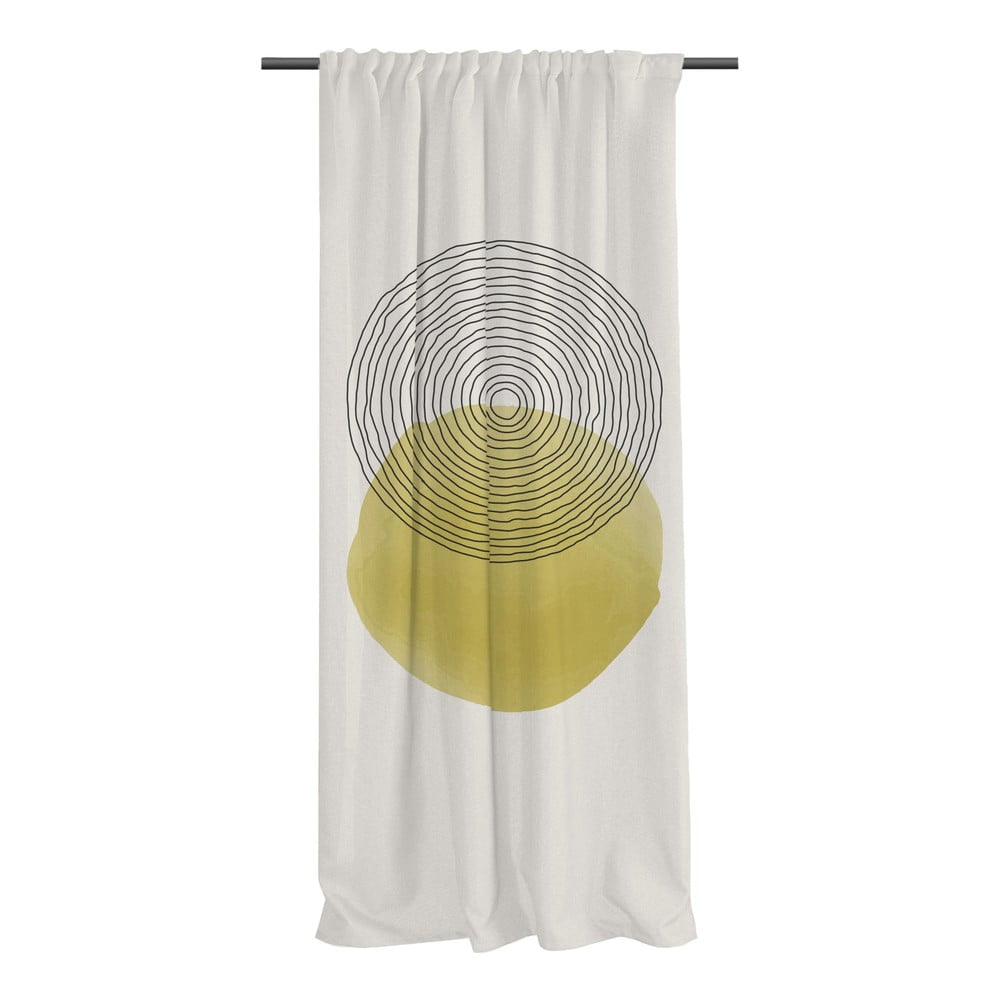 Draperie galbenă/bej din bumbac satinat 110x170 cm Rising Sun – Butter Kings