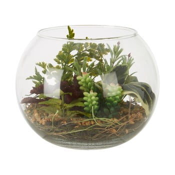 Plantă suculentă artificială în ghiveci din sticlă premier housewares fiori sucu