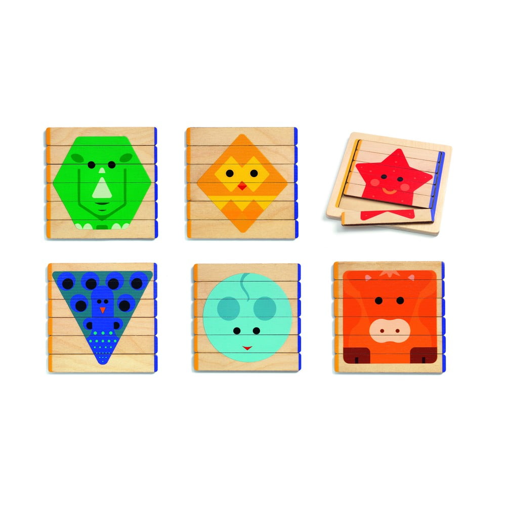 Puzzle din lemn pentru copii Djeco Animale bonami.ro imagine 2022