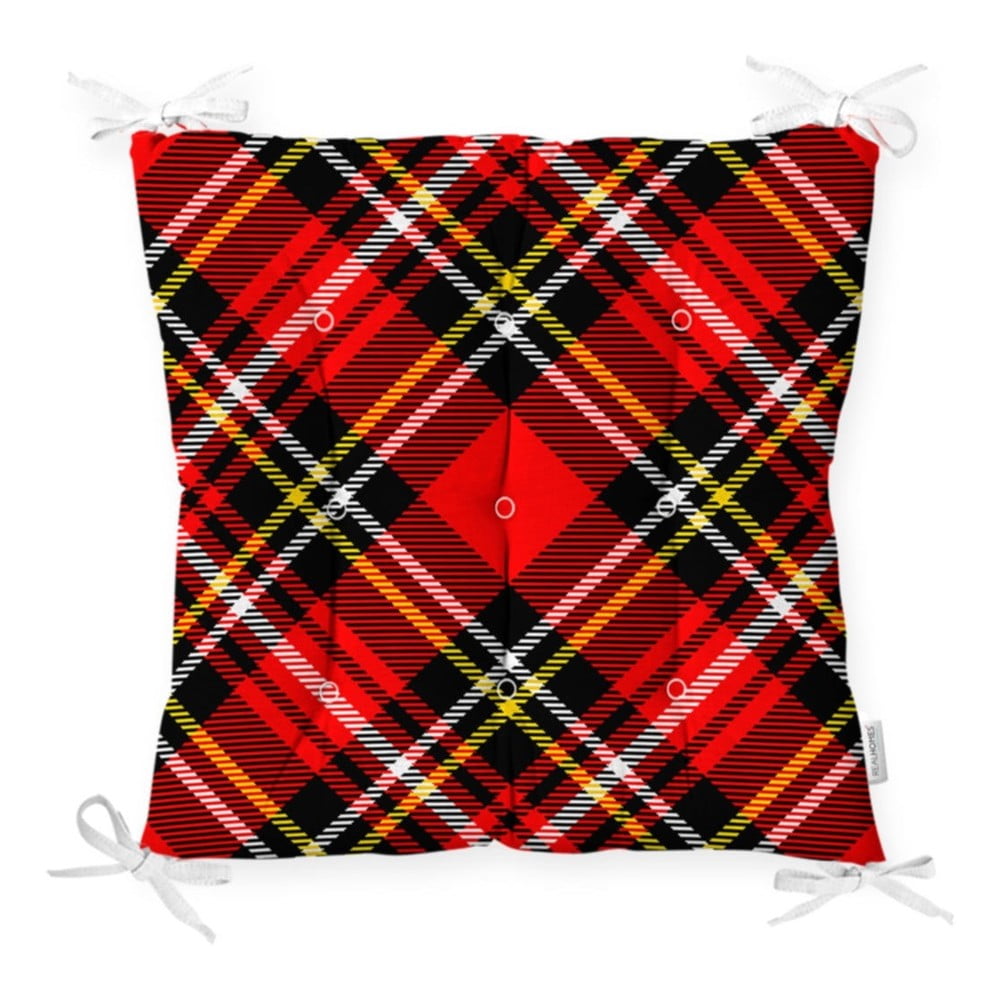 Pernă pentru scaun Minimalist Cushion Covers Flannel Red Black, 40 x 40 cm bonami.ro