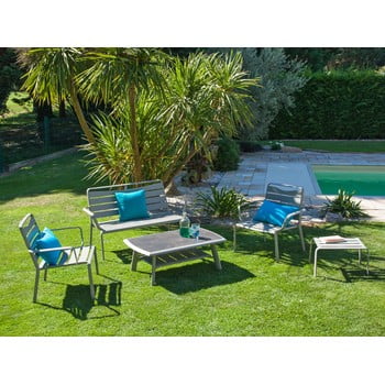 Set măsuță, fotoliu, bancă și taburet pentru grădină ezeis spring lounge