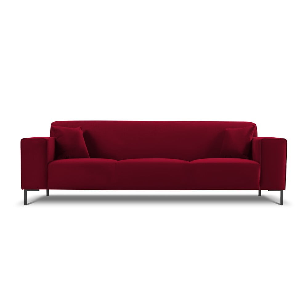 Canapea din catifea cosmopolitan design siena, roșu închis