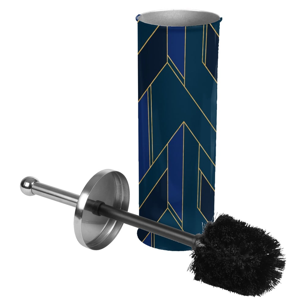Perie de WC albastru-închis din metal Achille – douceur d\'intérieur