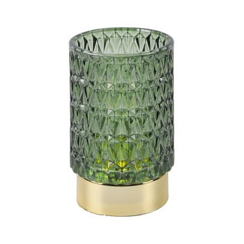 Decorațiune luminoasă din sticlă cu led pt living diamond, verde