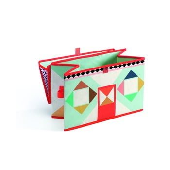 Cutie depozitare jucării djeco „căsuță”, multicolor