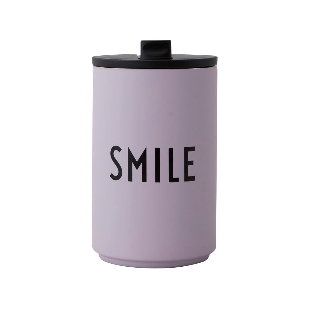 Cană termos Design Letters Smile, 350 ml, violet bonami.ro