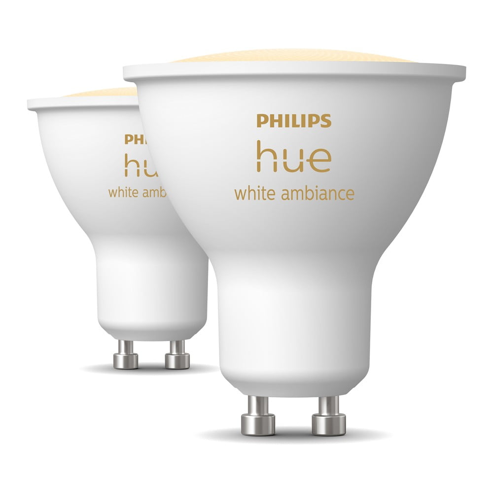 Becuri smart LED GU10, 2 buc. 4 W White ambiance – Philips Hue