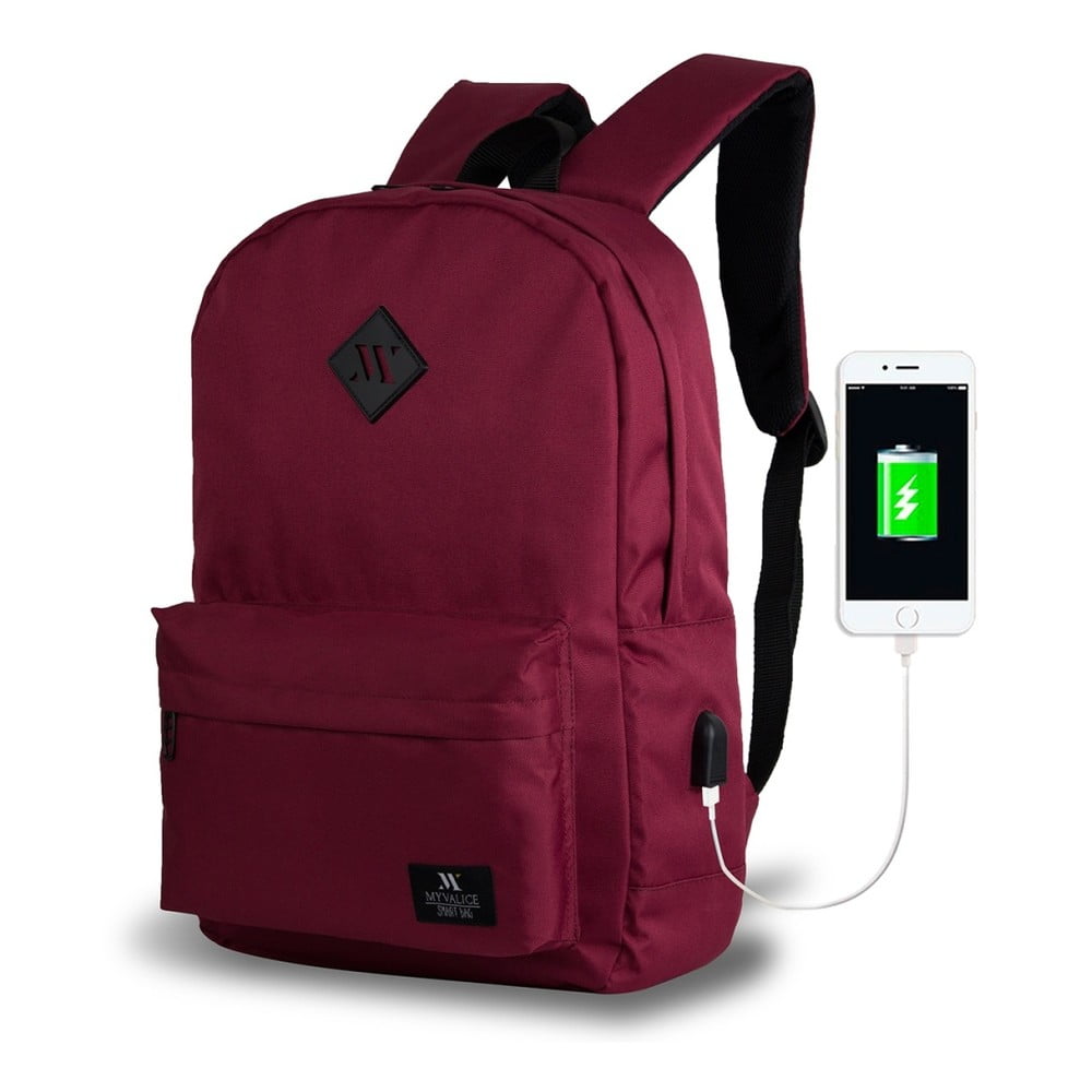 Rucsac cu port USB My Valice SPECTA Smart Bag, vișiniu bonami.ro imagine 2022