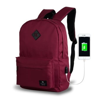 Rucsac cu port USB My Valice SPECTA Smart Bag, vișiniu bonami.ro