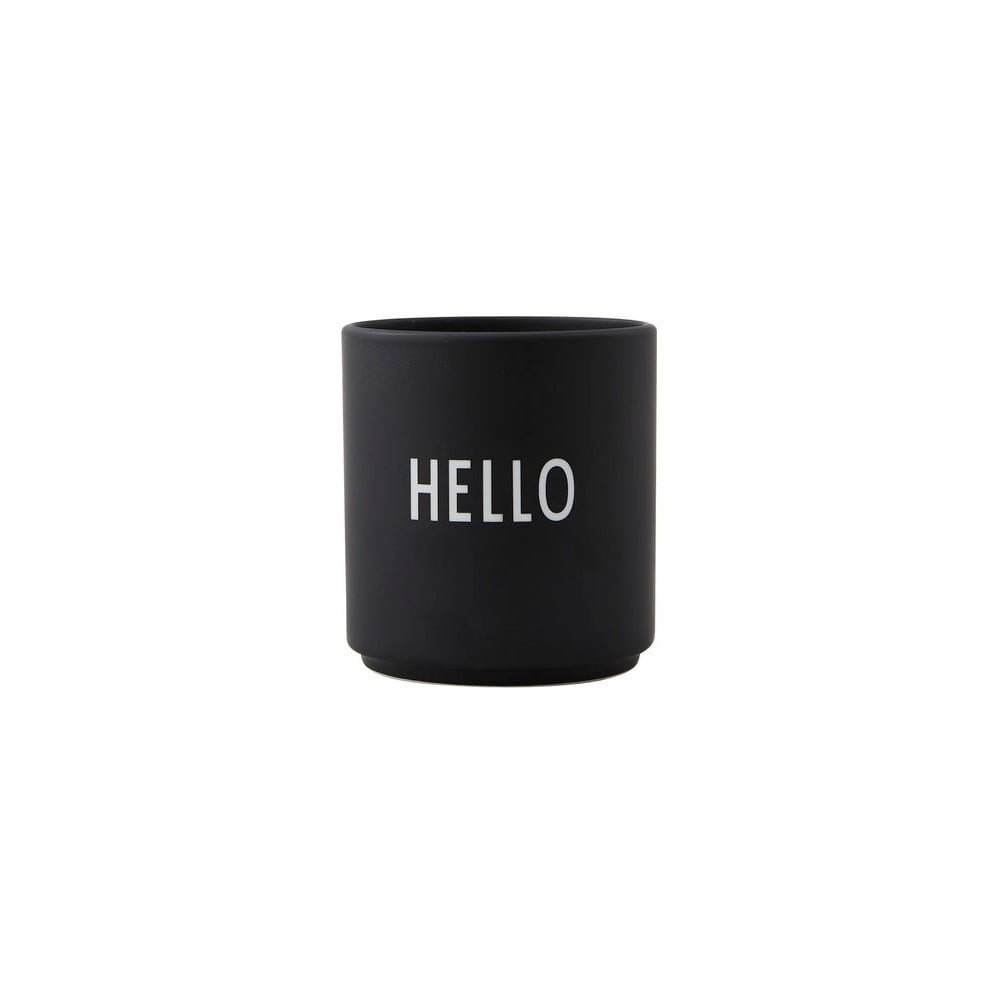 Cană din porțelan Design Letters Favourite Hello, negru bonami.ro