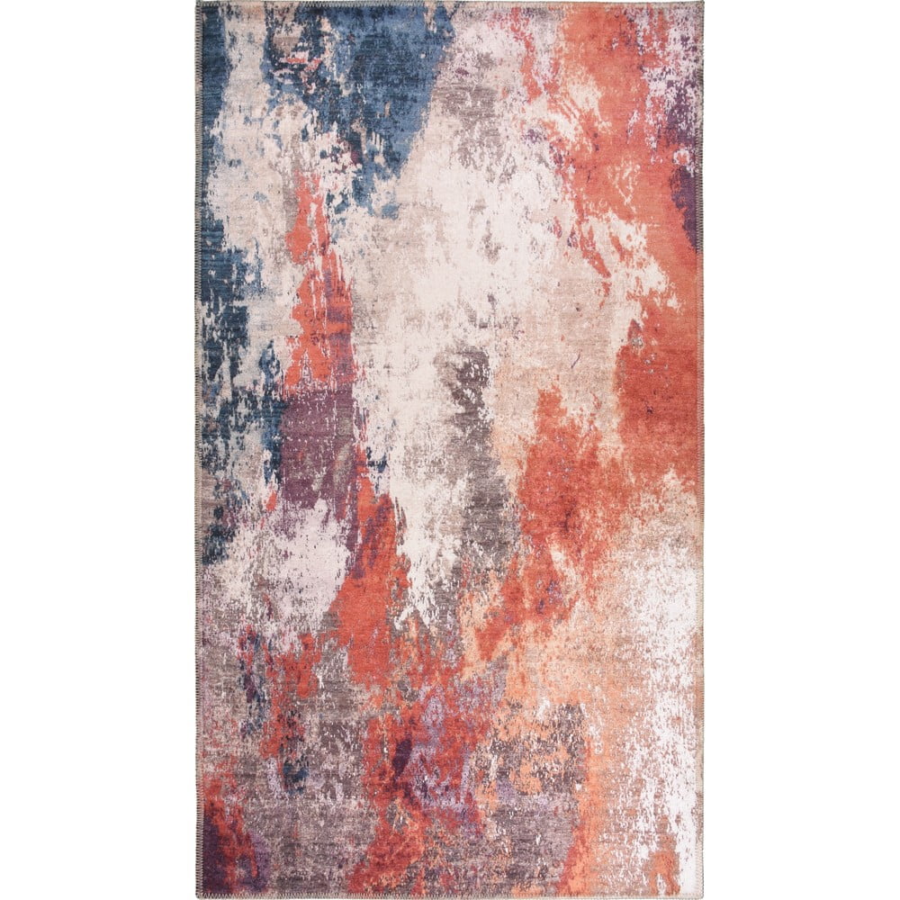 Poza Covor rosu/albastru lavabil 150x80 cm - Vitaus