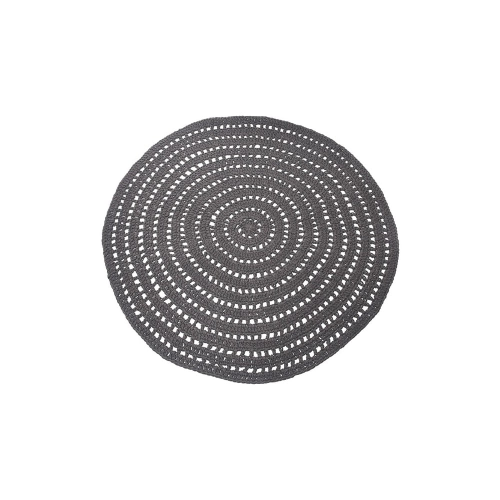 Covor rotund din bumbac LABEL51 Knitted, ⌀ 150 cm, gri închis bonami.ro imagine 2022