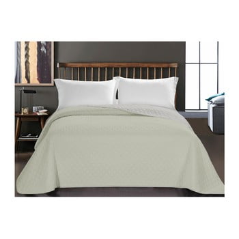Cuvertură cu 2 fețe din microfibră decoking axel ivory ecru, 240 x 260 cm, gri - bej