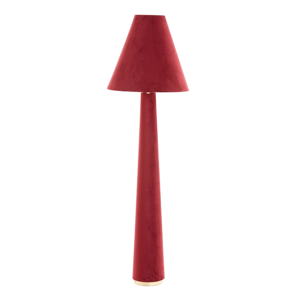 Lampadar roșu cu abajur textil (înălțime 168 cm) Devia – Light & Living