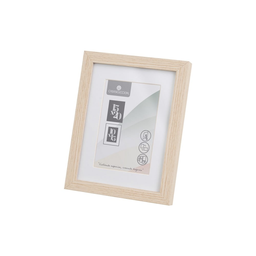 Ramă foto în culoare naturală cu picior de susținere/de agățat 17,5x22,5 cm Sencillo – Casa Selección