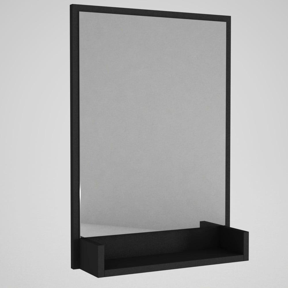 Oglindă de perete cu ramă neagră și raft Hanna bonami.ro imagine 2022