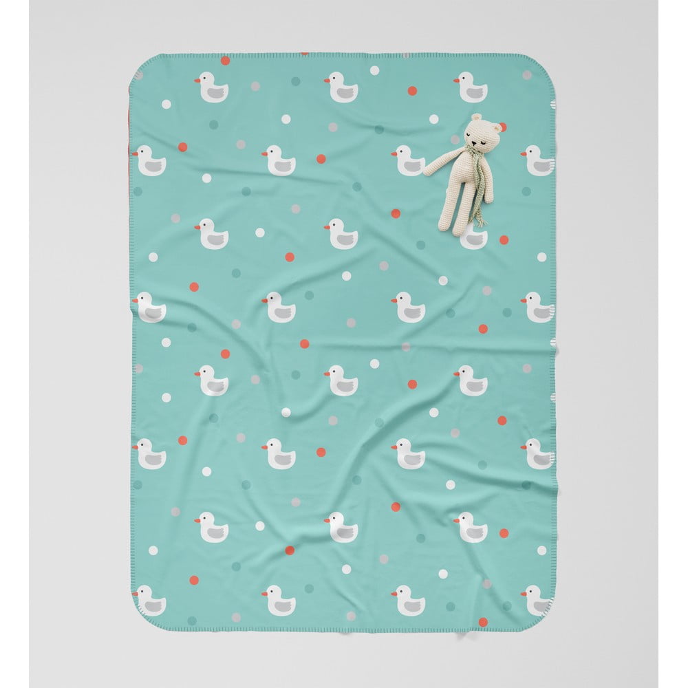 Pătură pentru copii albastră 85x125 cm – oyo kids