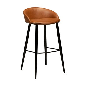 Scaun bar cu husă imitație piele dan-form denmark dual, maro, înălțime 91 cm