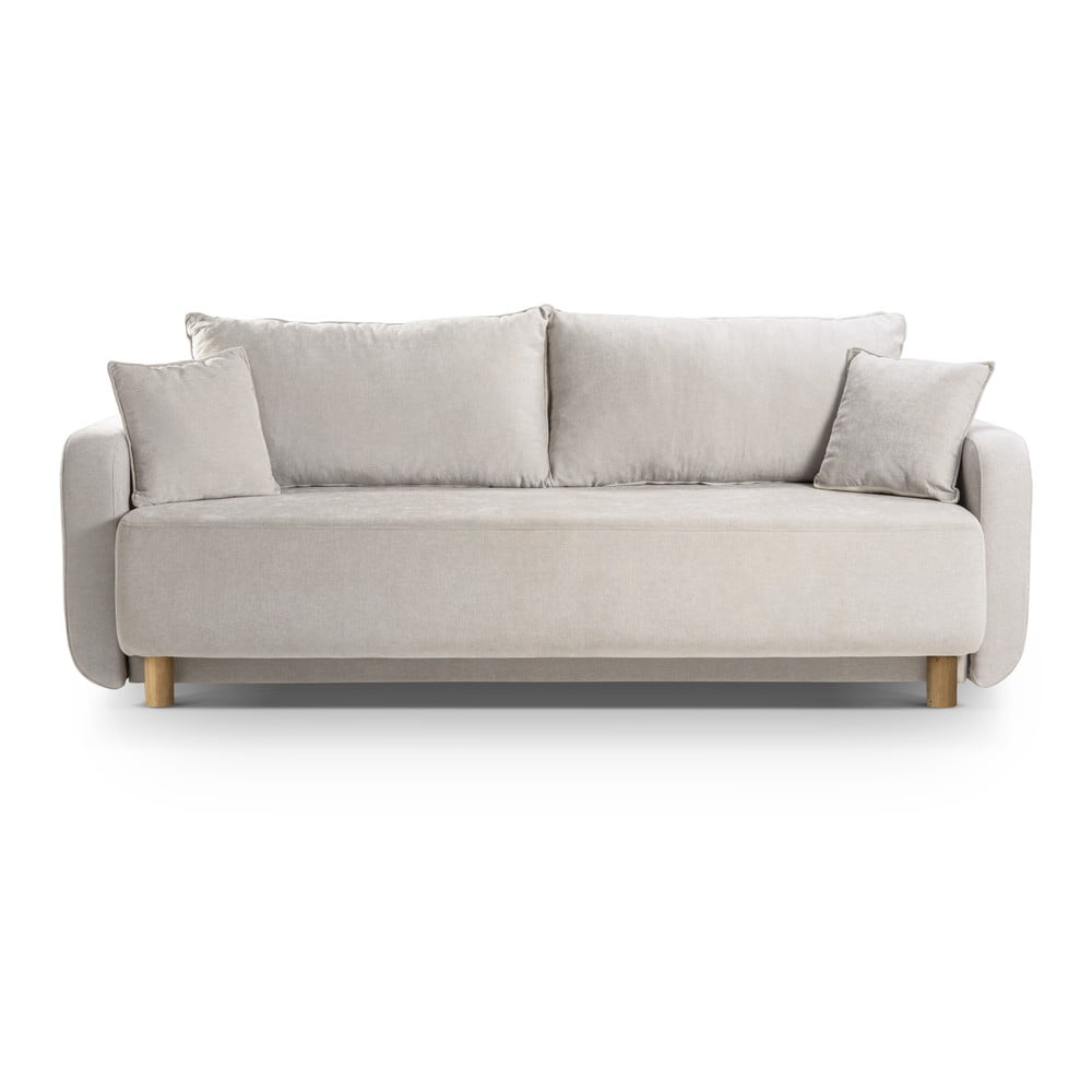 Canapea bej extensibilă/cu spațiu de depozitare 231 cm Elen – Micadoni