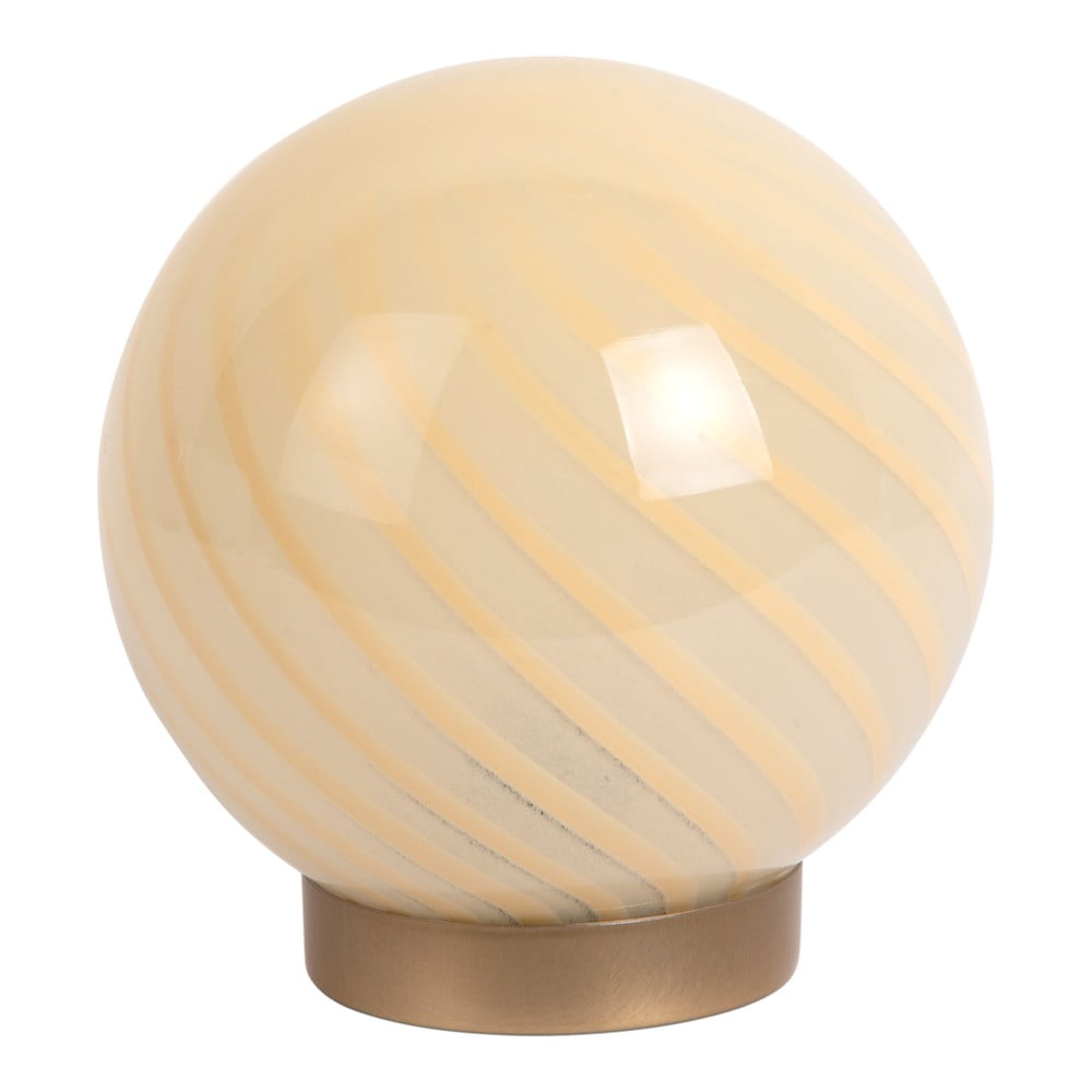 Veioză galben-deschis cu abajur din sticlă (înălțime 17 cm) Summer Globe – Leitmotiv