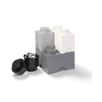 Set 4 cutii de depozitare din plastic lego®, 25 x 25 x 33 cm