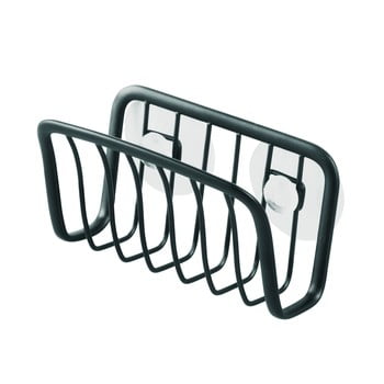 Suport metalic cu ventuze idesign axis, 6,5 x 14 cm, negru