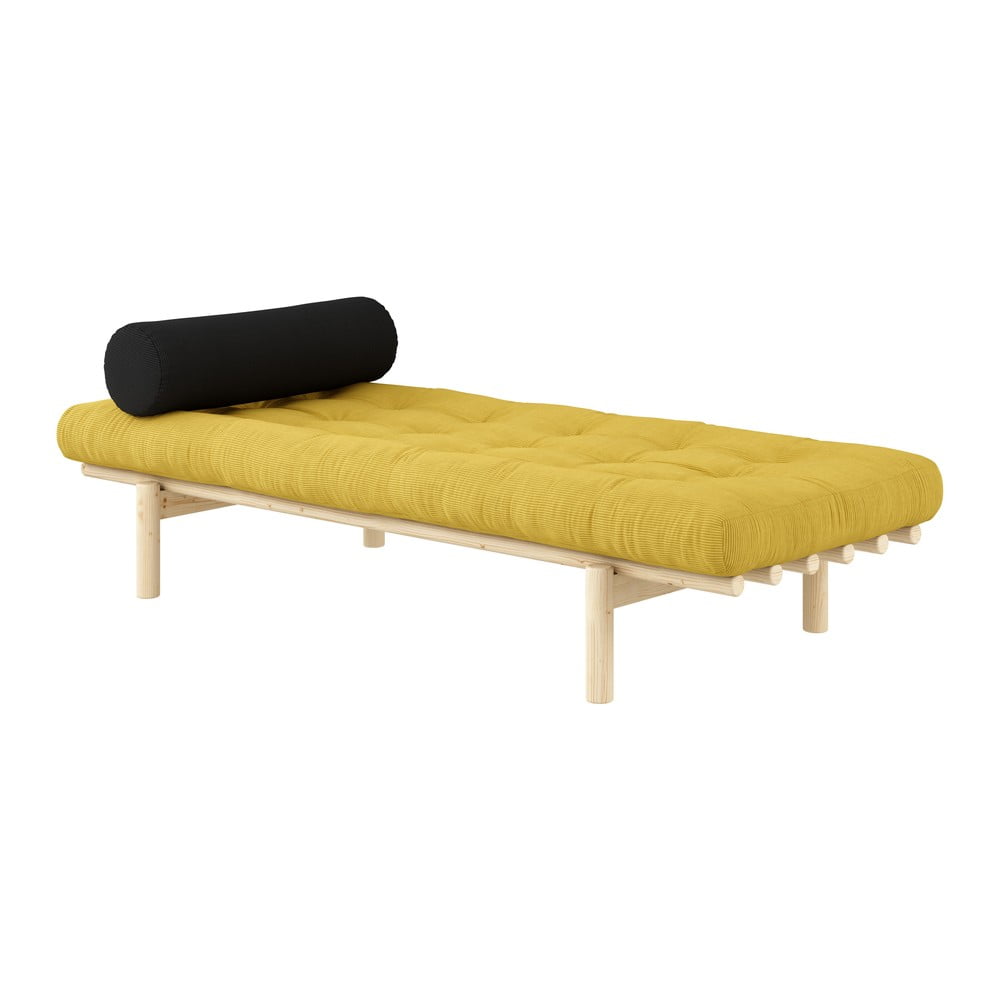 Canapea din catifea reiată karup design next natural/honey