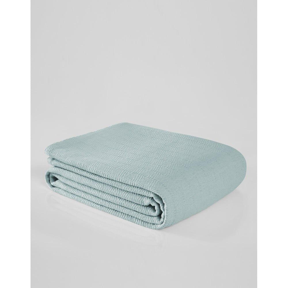 Cuvertură verde-mentă din bumbac pentru pat dublu 200x230 cm serenity – mijolnir