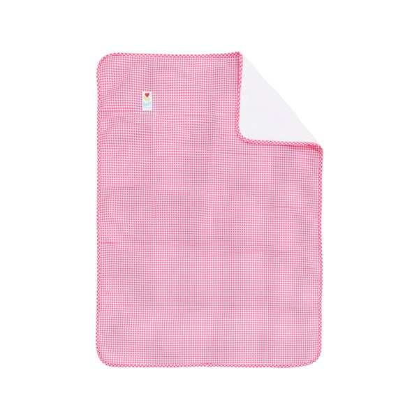 Cuvertură pentru pătuț roz Tiseco Home Studio, 100 x 150 cm, roz-alb