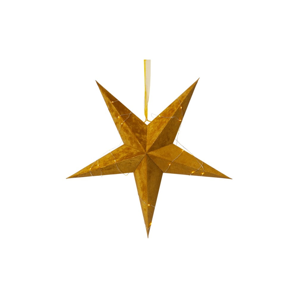 Decorațiune luminoasă pentru Crăciun Star Trading Velvet, auriu, ø 60 cm bonami.ro