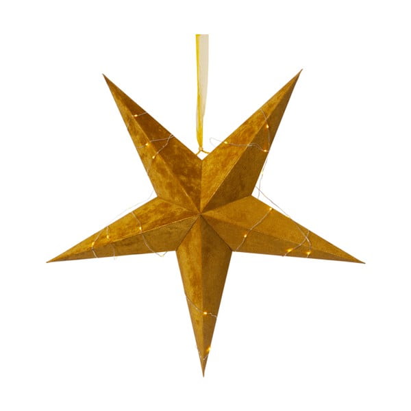 Decorațiune luminoasă pentru Crăciun Star Trading Velvet, auriu, ø 60 cm