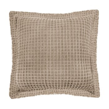 Pernă decorativă din bumbac tiseco home studio waffle, 45 x 45 cm, maro