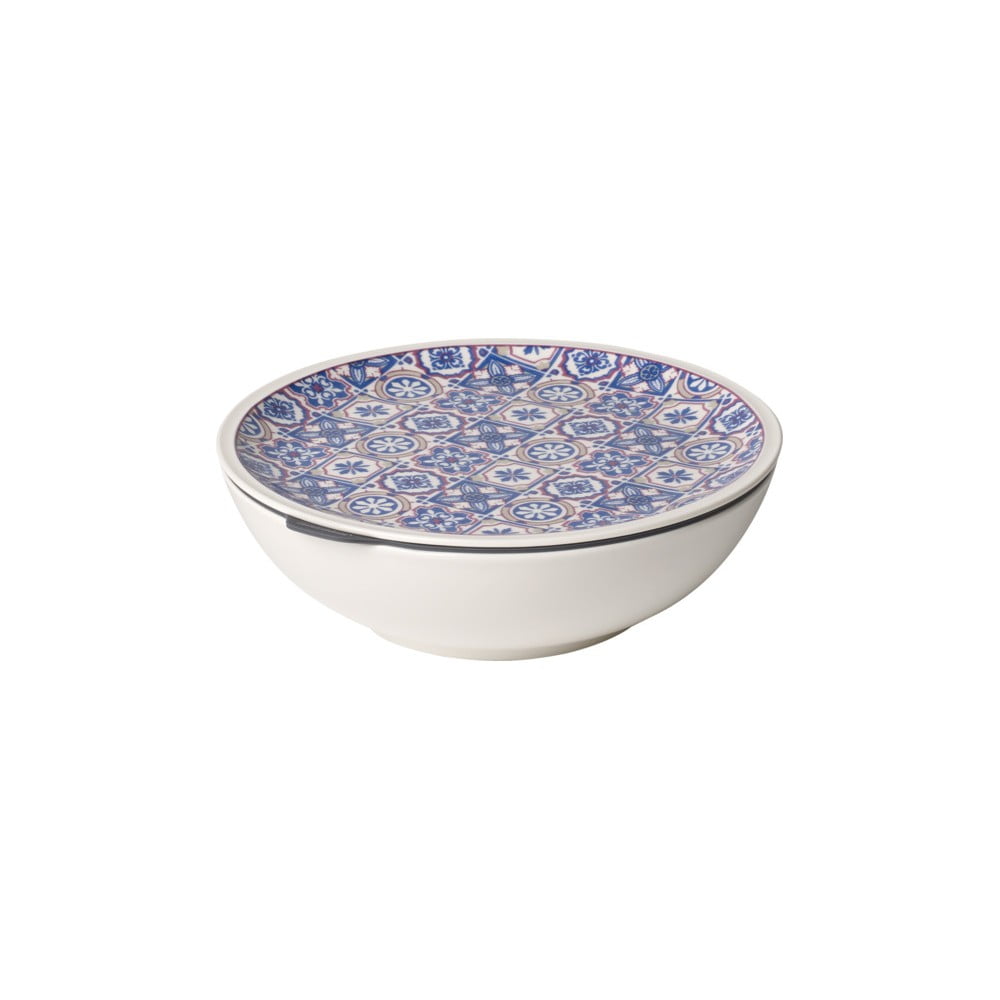 Recipient din porțelan pentru alimente villeroy & boch like to go, ø 21 cm, albastru - alb