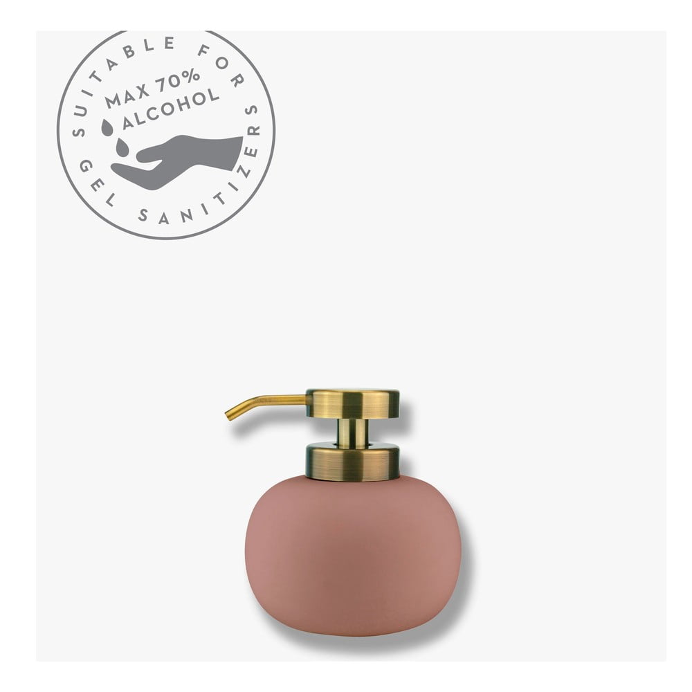Poza Dozator de sapun lichid roz din ceramica 200 ml Lotus a€“ Mette Ditmer Denmark