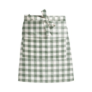 Șorț textil Linen Couture Delantal de Lino Green Vichy poza bonami.ro