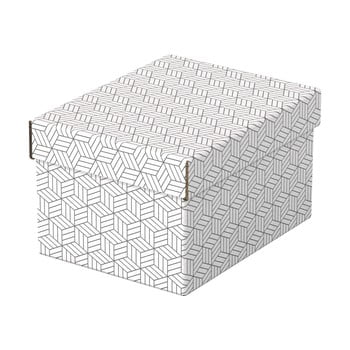 Set 3 cutii depozitare leitz eselte, 20 x 25,5 cm, alb