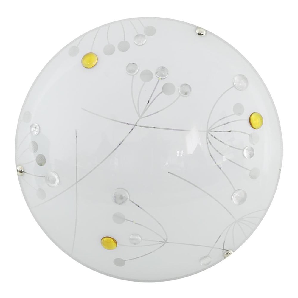  Plafonieră albă LED cu abajur din sticlă ø 30 cm Floral – Candellux Lighting 