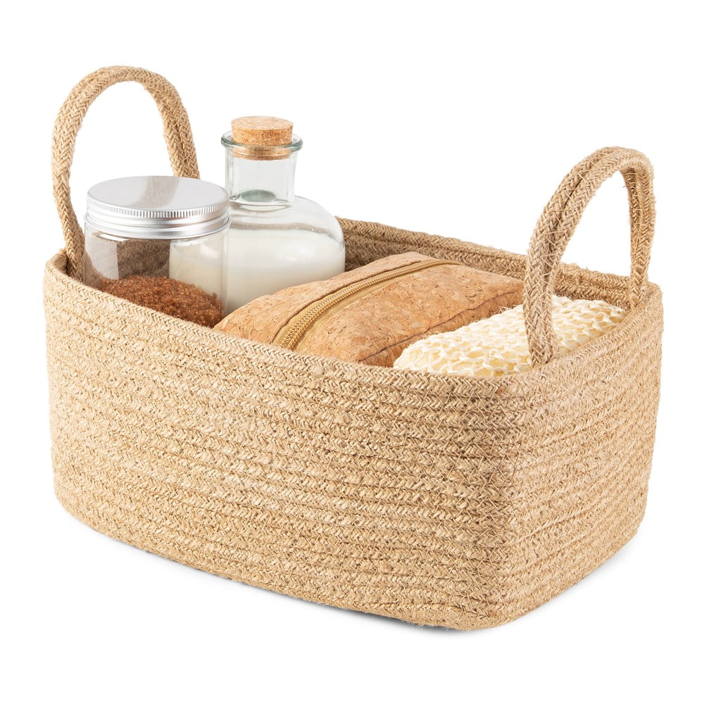 Coș de depozitare din iută compactor, 24 x 15 cm