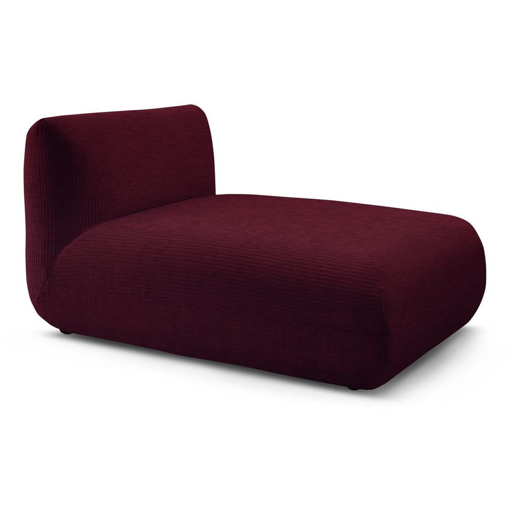 Poza Modul pentru canapea burgundy cu tapiterie din catifea reiata Lecomte a€“ Bobochic Paris
