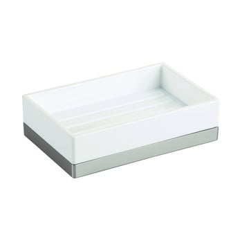 Săpunieră idesign clarity, 13 x 8 cm, alb